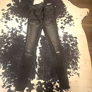 Women's Black American Eagle Distressed Jeans